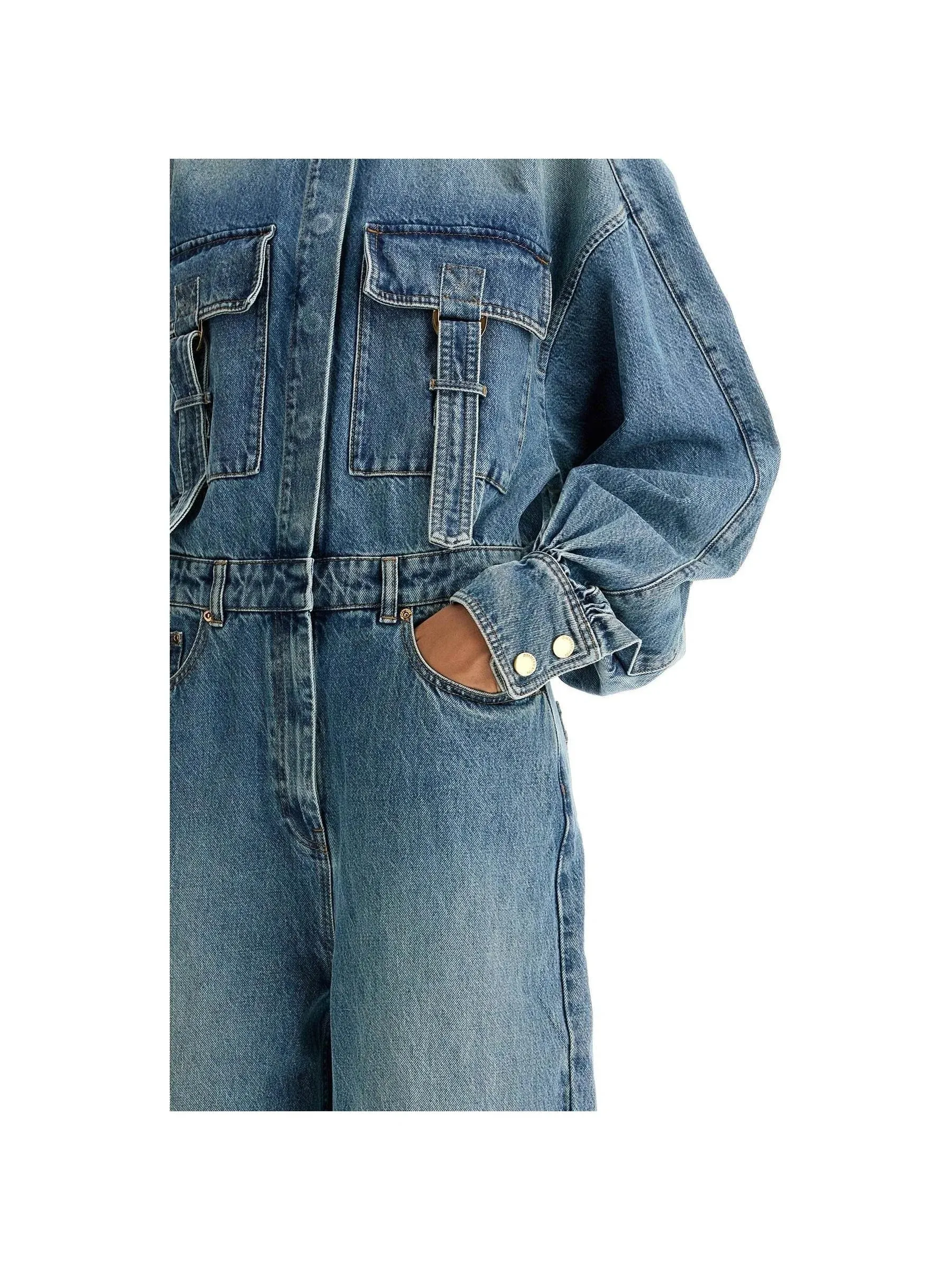 Denim Overall Jumpsuit