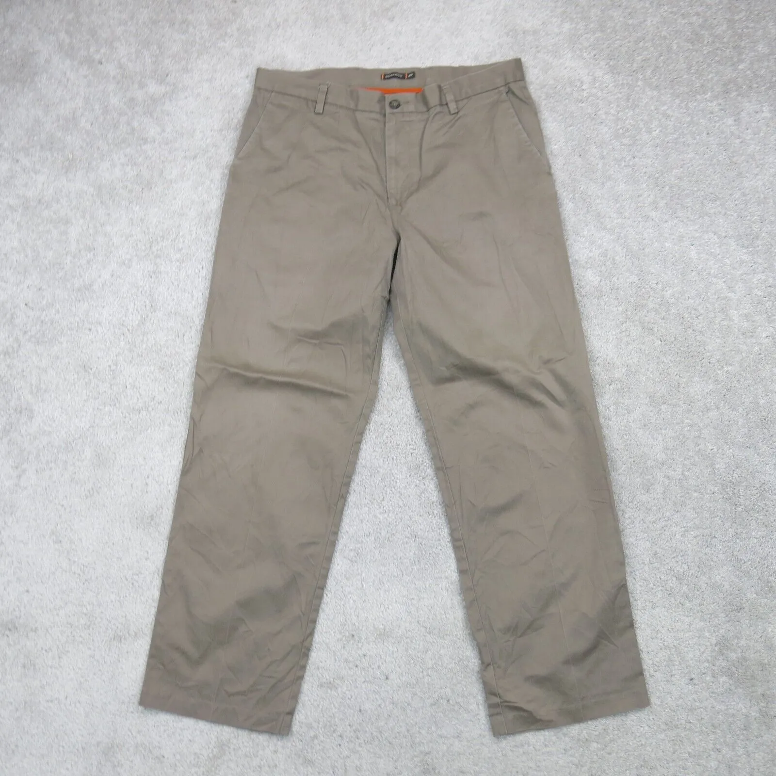 Dockers D3 Mens Chino Pant Wide Leg Mid Rise Cotton Pockets Brown Size W36XL32