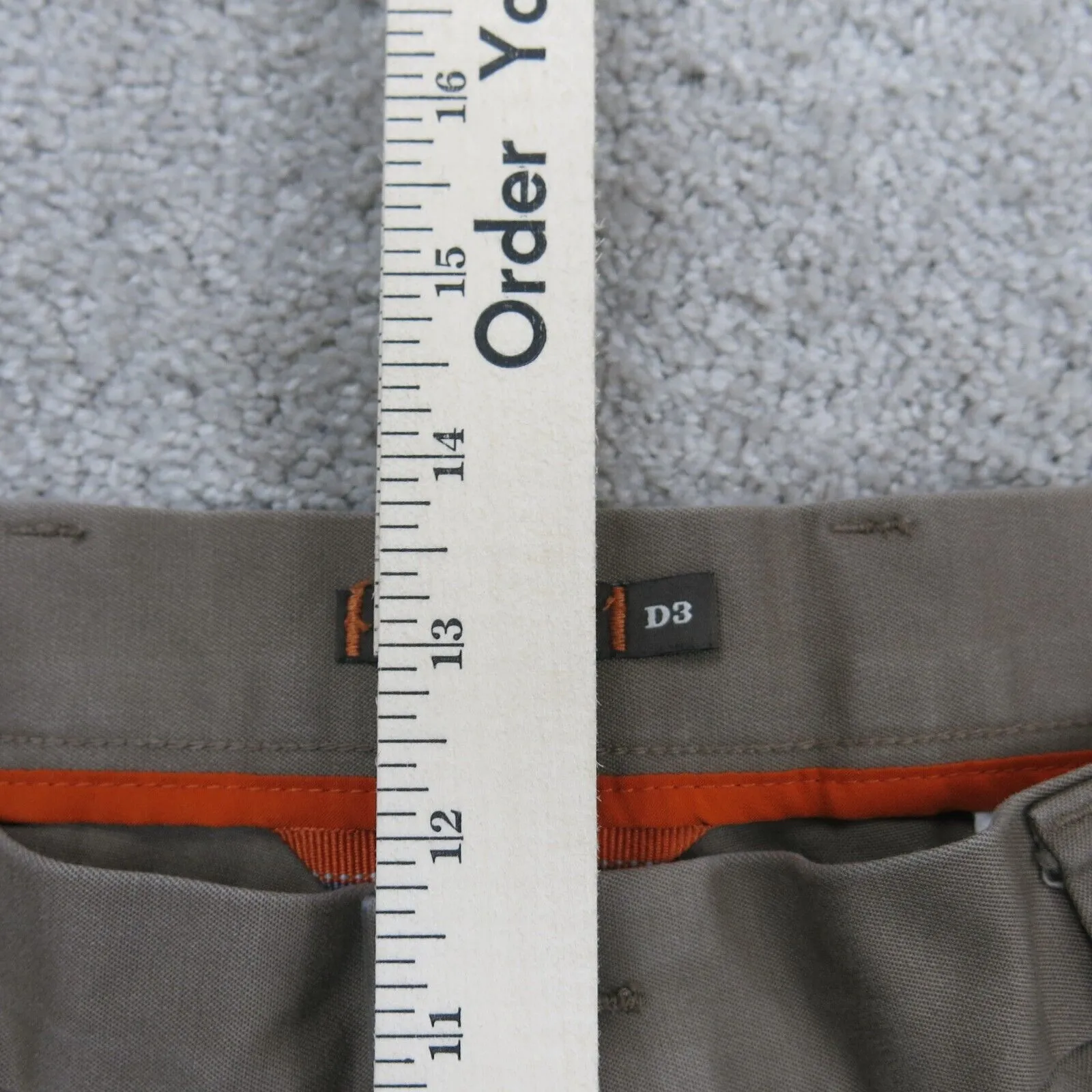 Dockers D3 Mens Chino Pant Wide Leg Mid Rise Cotton Pockets Brown Size W36XL32