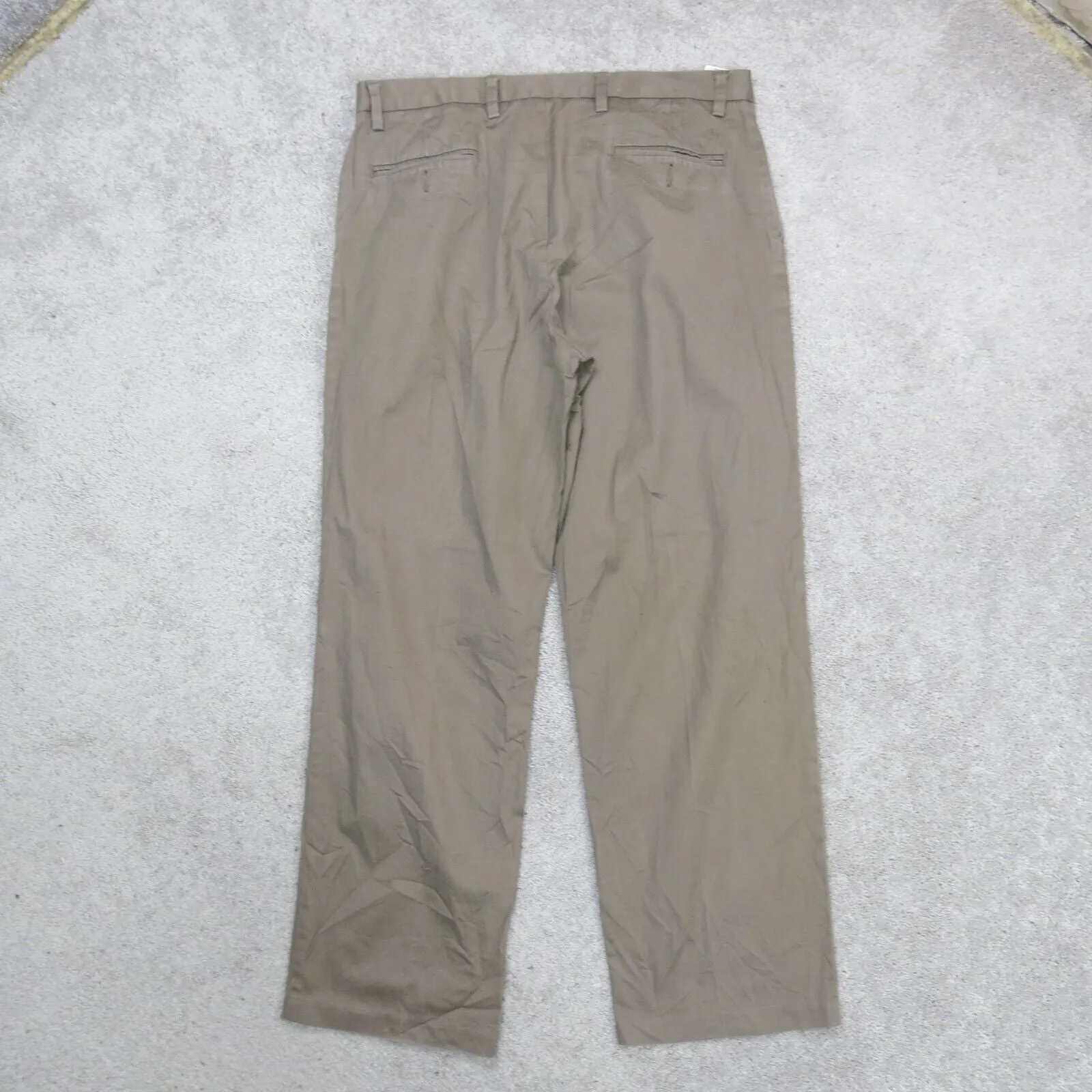 Dockers D3 Mens Chino Pant Wide Leg Mid Rise Cotton Pockets Brown Size W36XL32