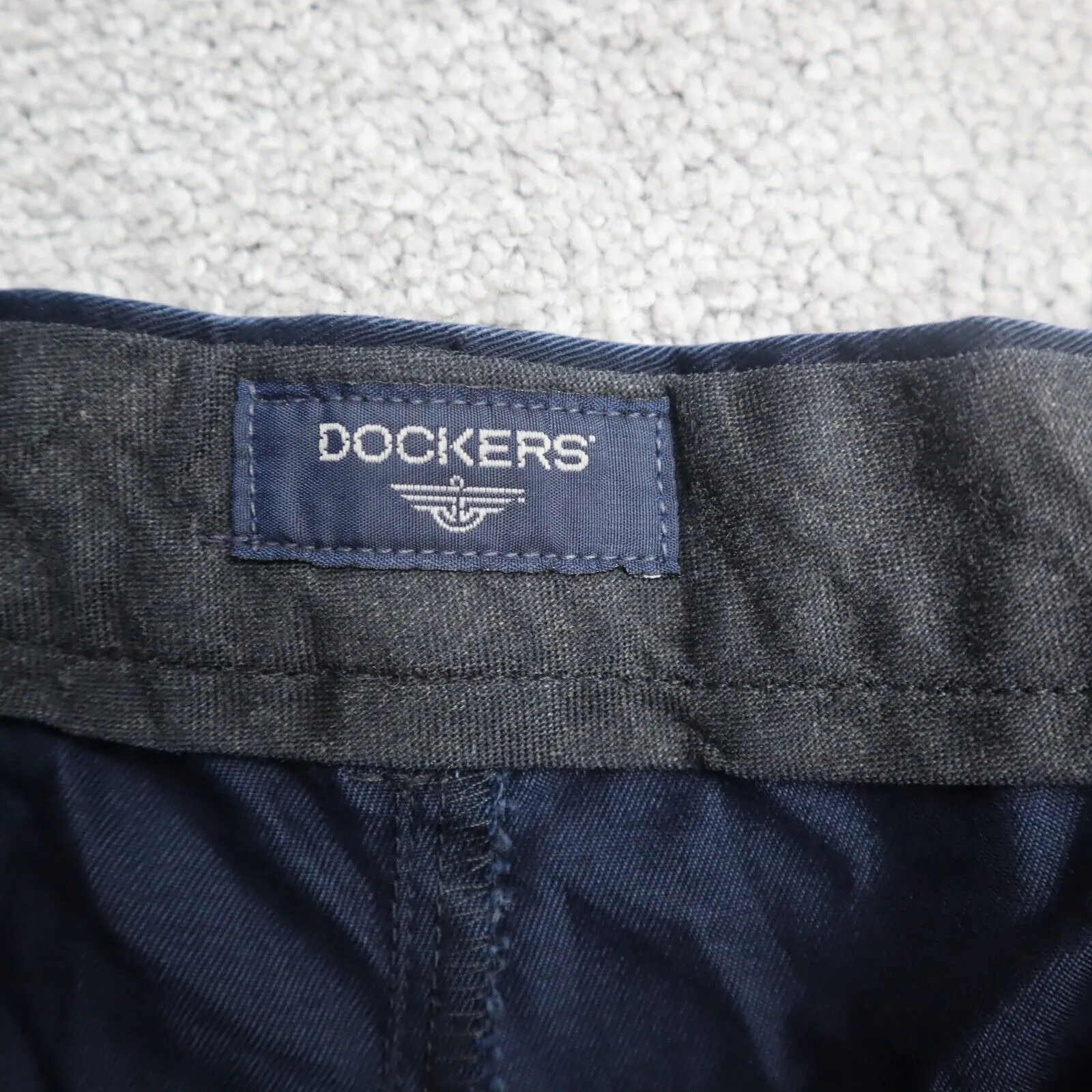 Dockers Mens Straight Leg Chino Pant Mid Rise Pockets Blue Size W38XL32