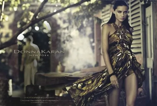 Donna Karan Spring 2012 Tribal Print Cross-Neck Dress