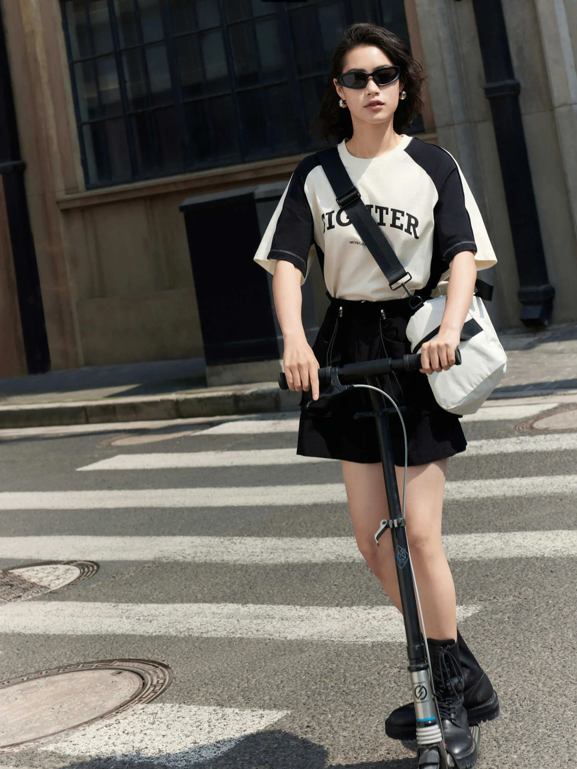 Drawstring Cargo Mini Skirt