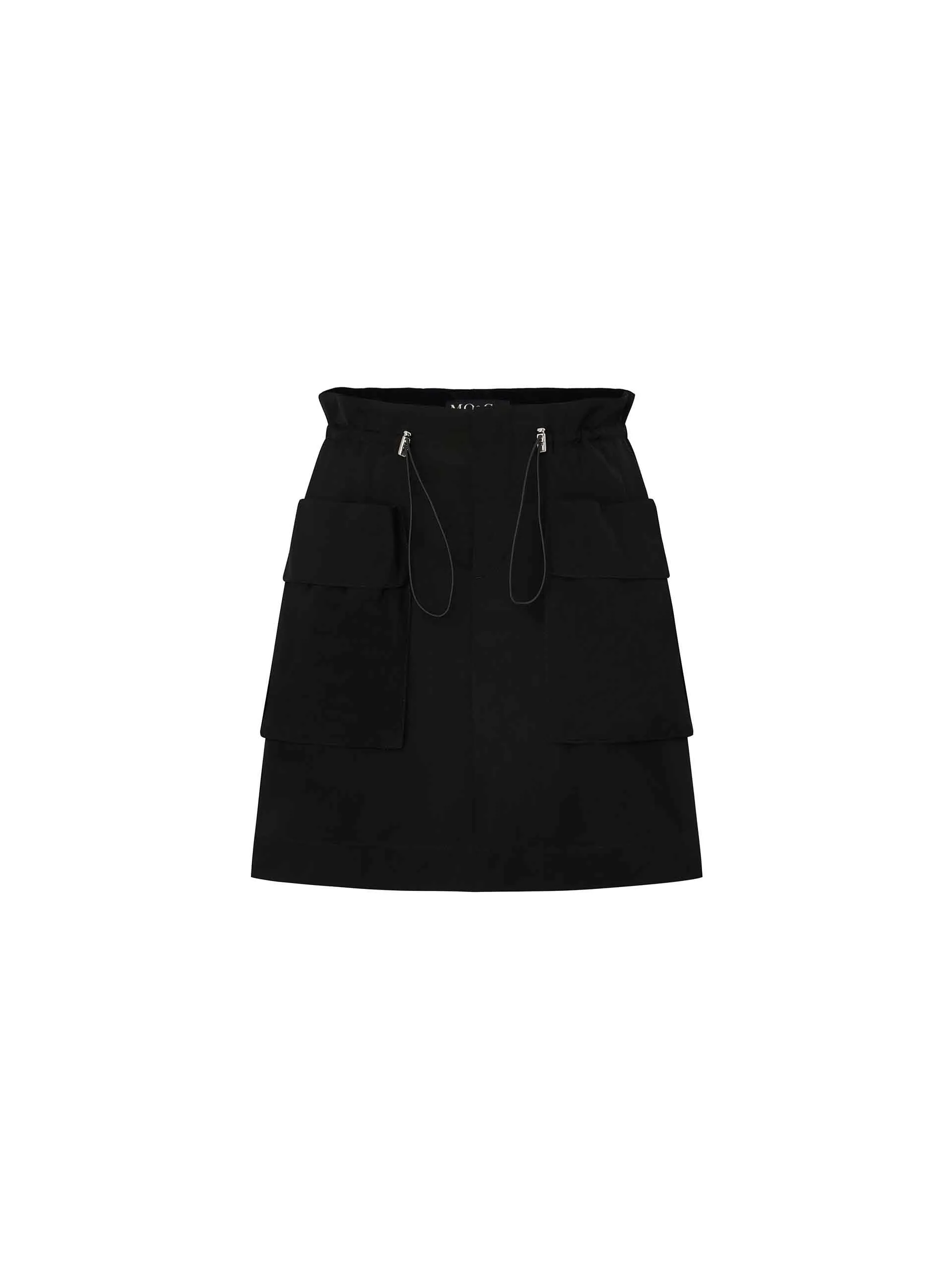 Drawstring Cargo Mini Skirt