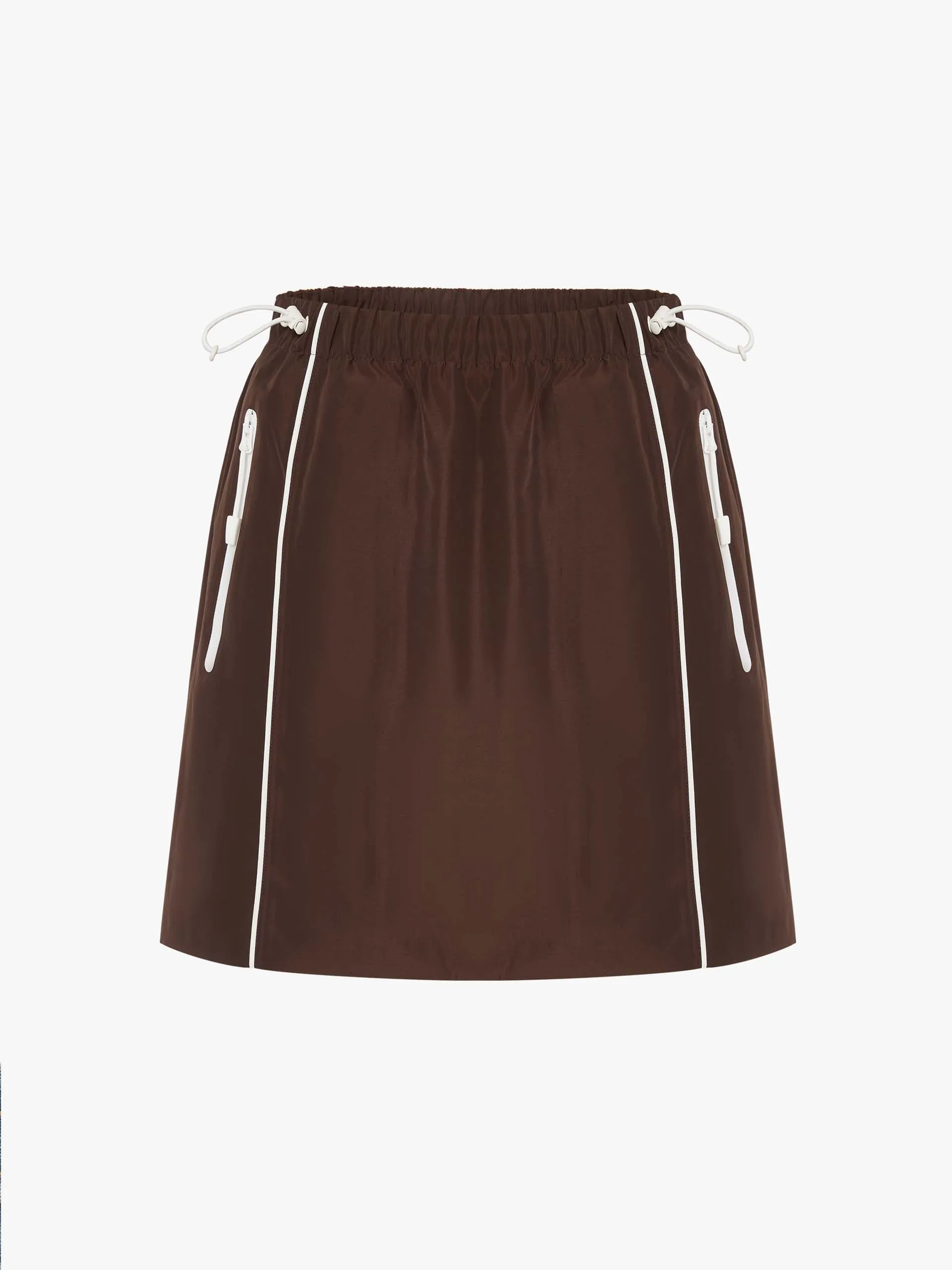 Drawstring Waist Mini Skirt