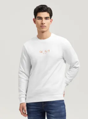 Eco White Multicolour Logo Jumper