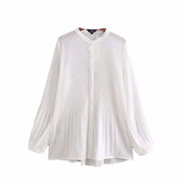 Elegant Pleated Blouse