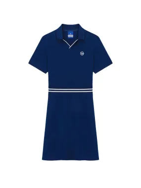 Essential Piqué Collar Dress- Navy