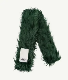 Faux-Fur Logo-Patch Scarf