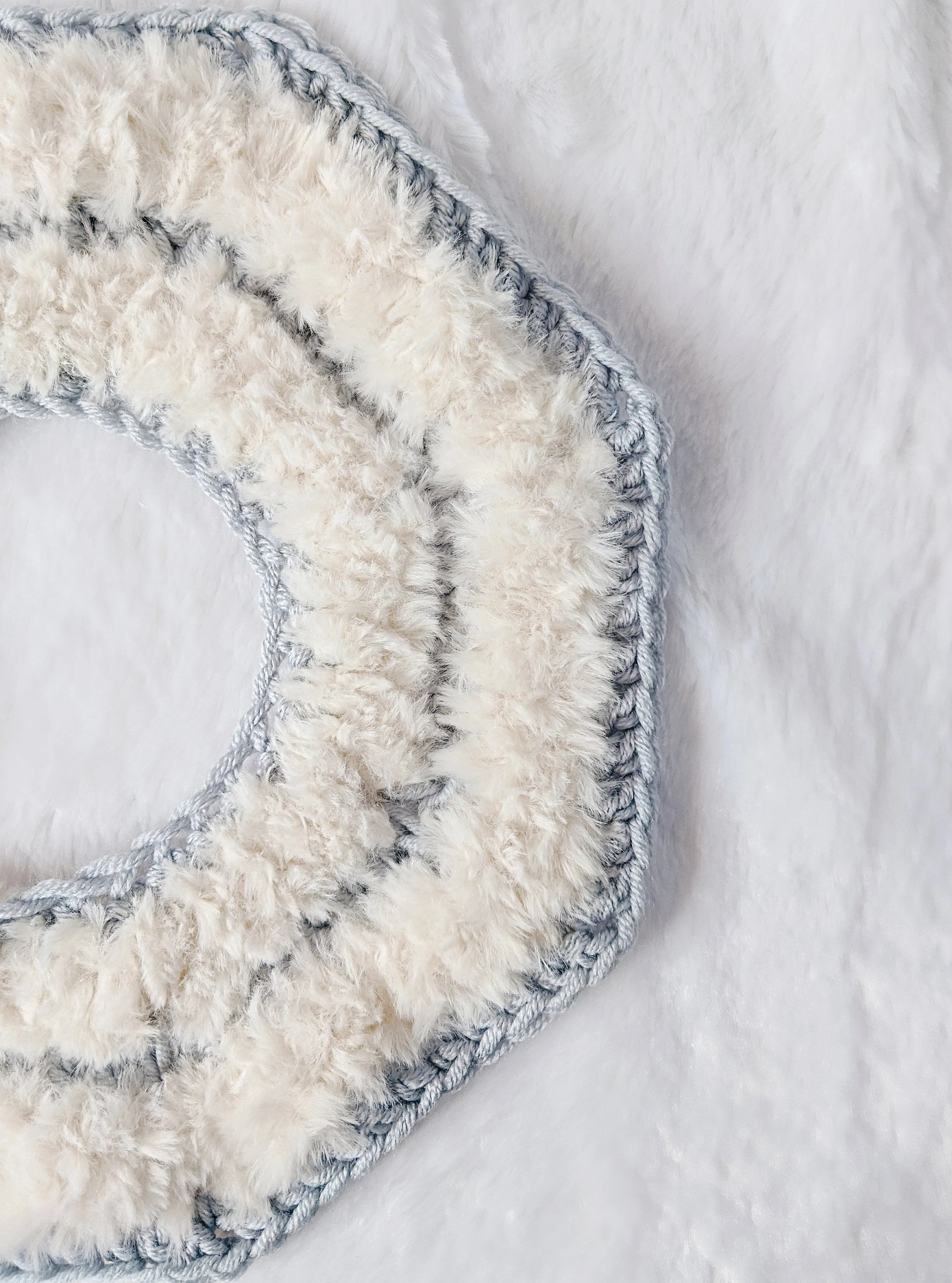 Faux Fur Tree Skirt Crochet Pattern PDF