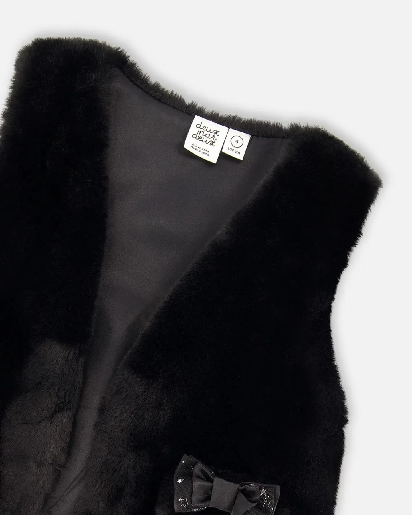 Faux Fur Vest Black