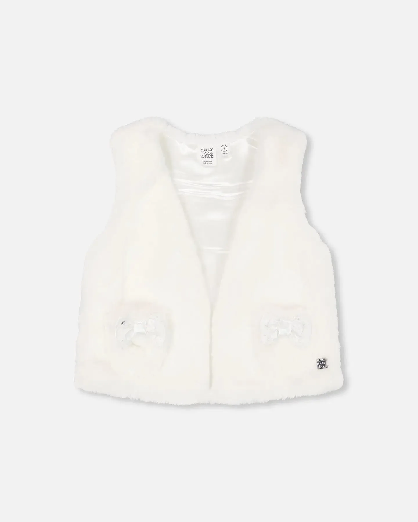 Faux Fur Vest Off White