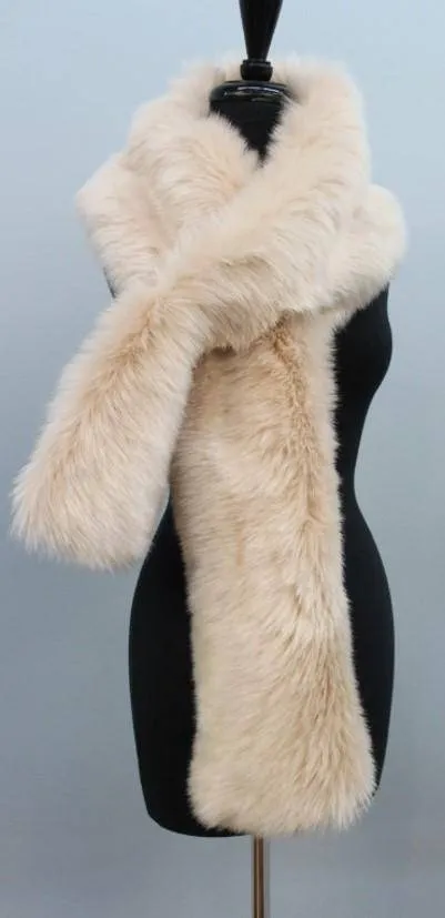 Faux Fur wrap mixed with black faux fur.