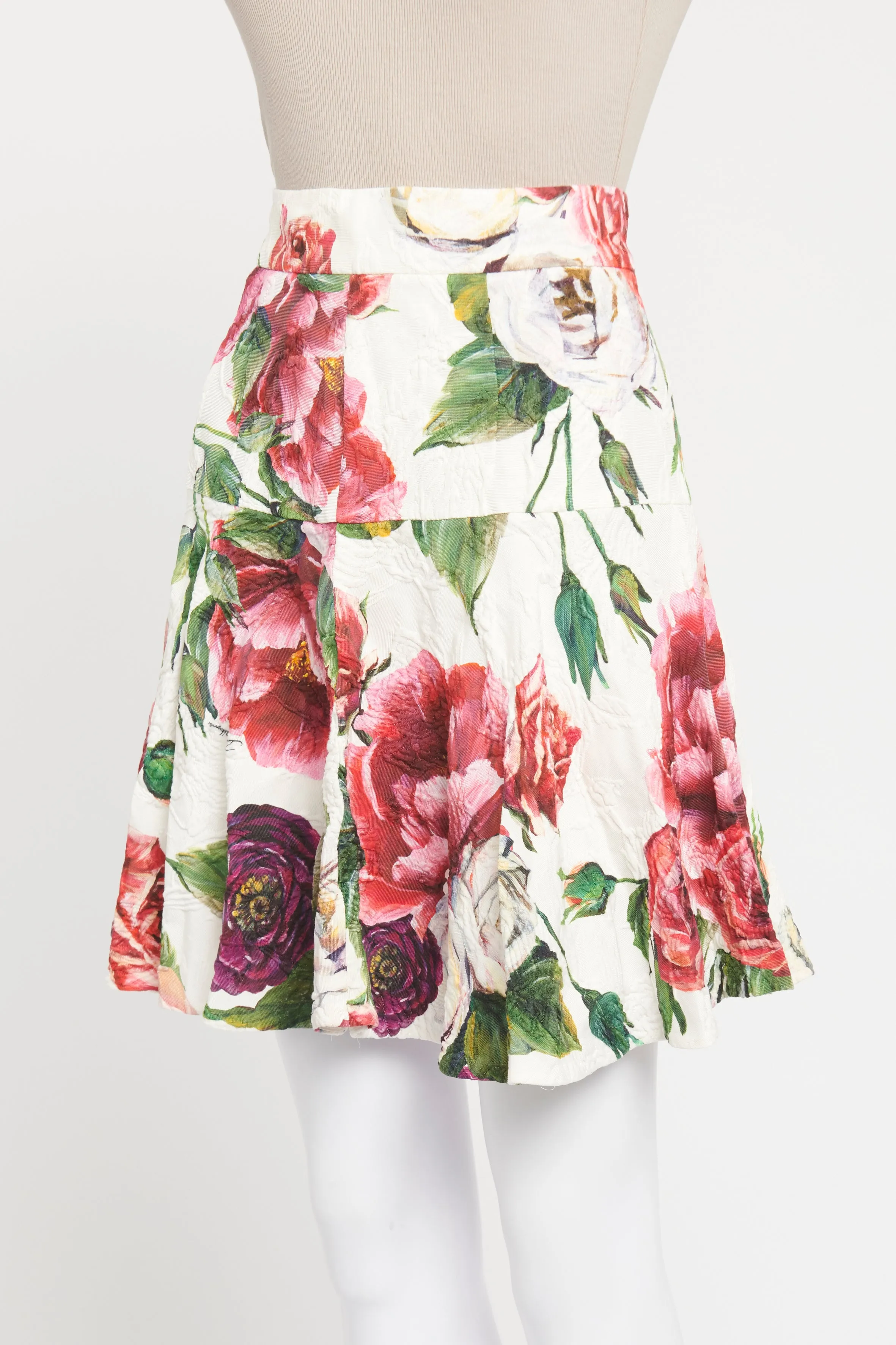 Floral Print Preowned Mini Skirt