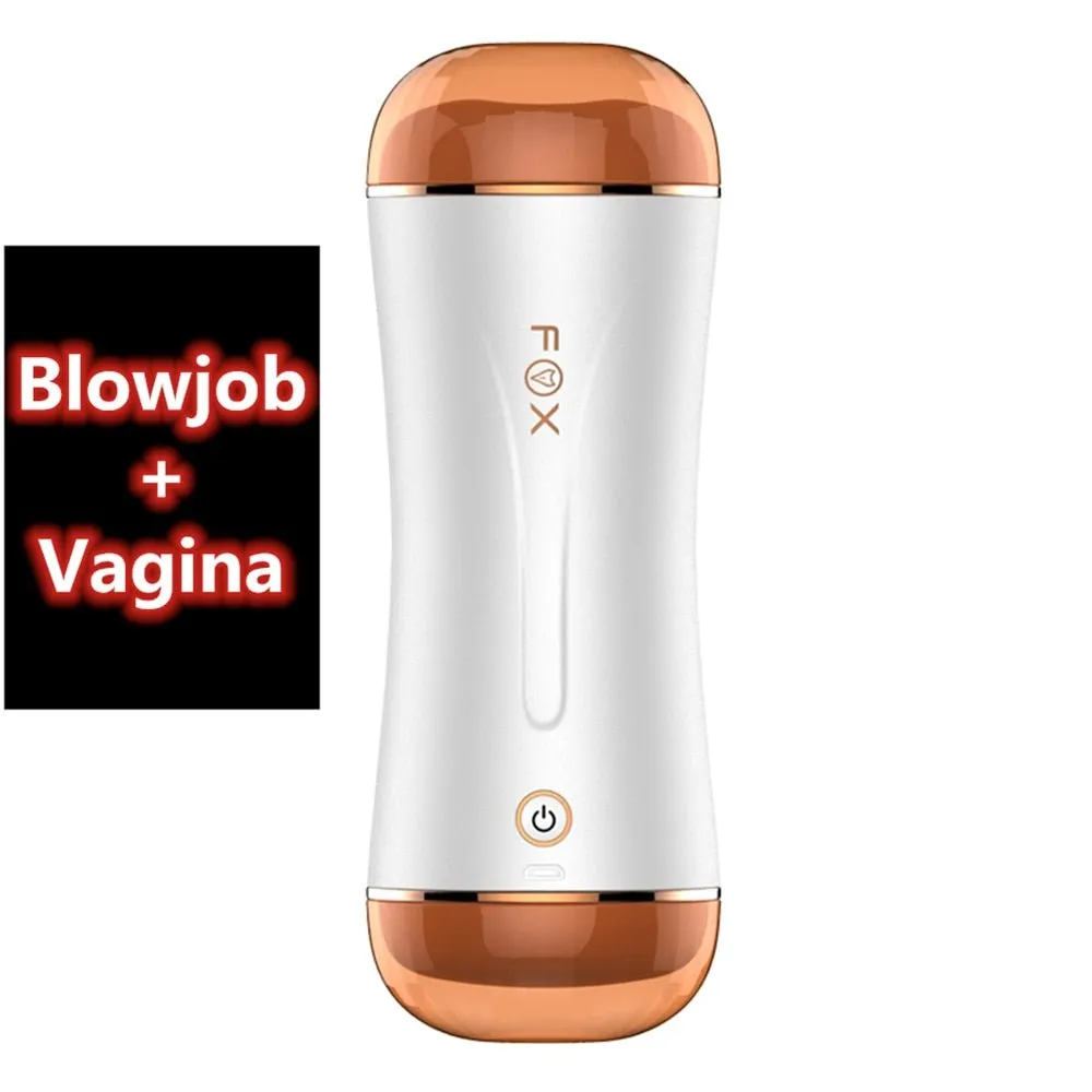 Fox Blowjob Dual Mode Male Masturbator Sex Toys