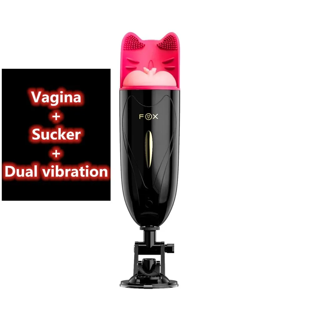 Fox Blowjob Dual Mode Male Masturbator Sex Toys