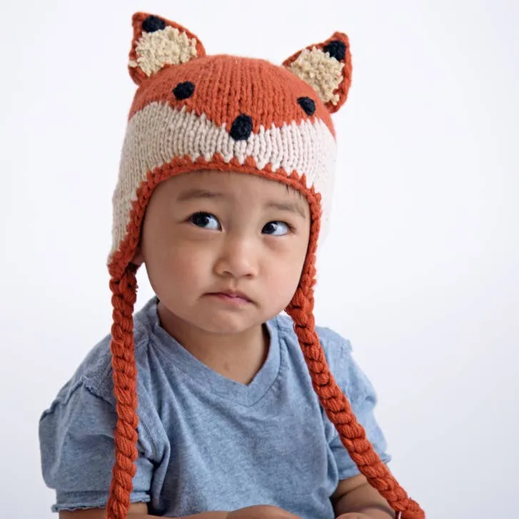 Fox Earflap Beanie Hat-Huggalugs