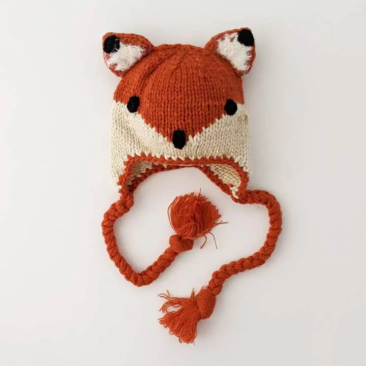 Fox Earflap Beanie Hat-Huggalugs