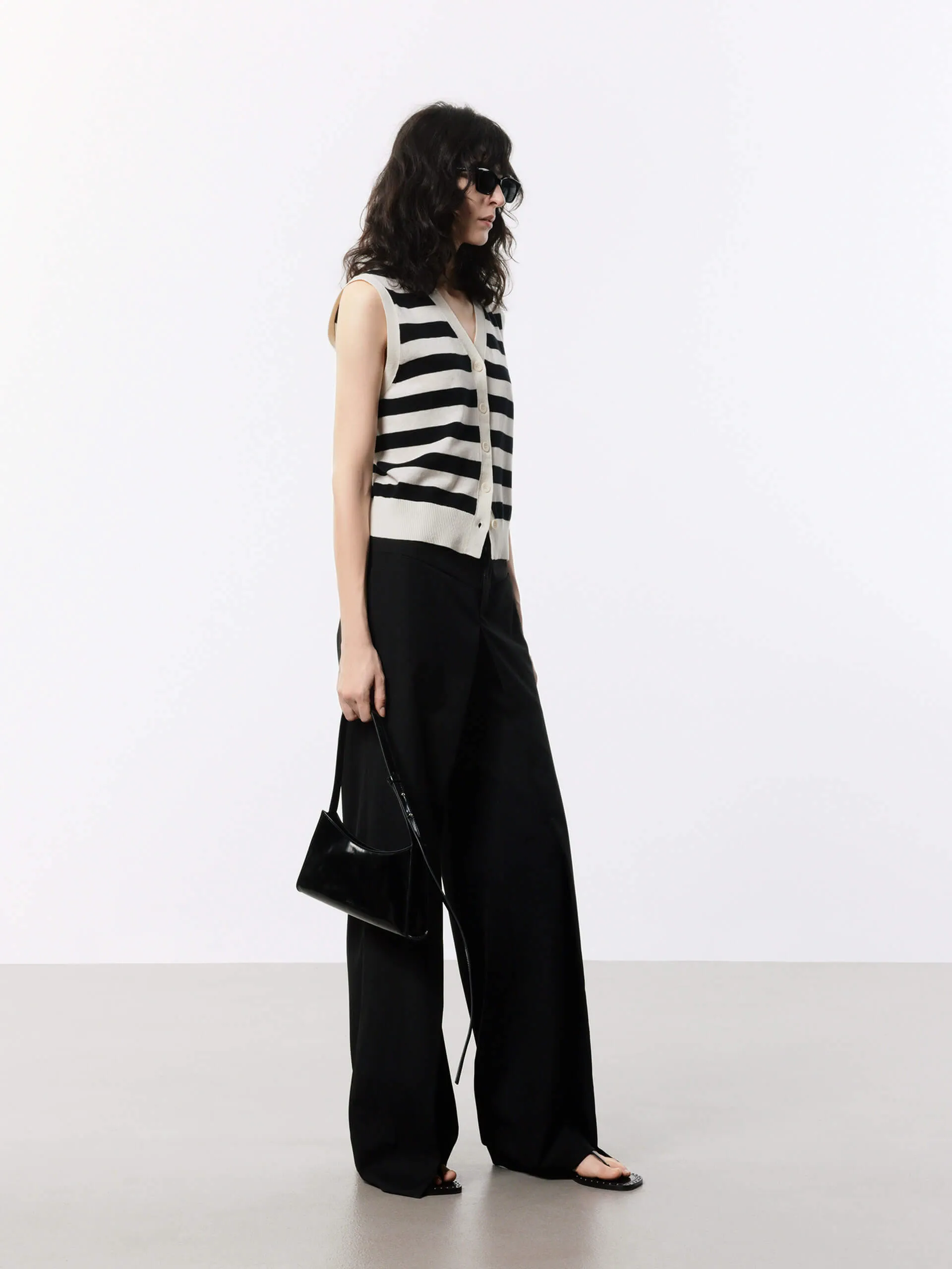 Front Pleated Straight Pants