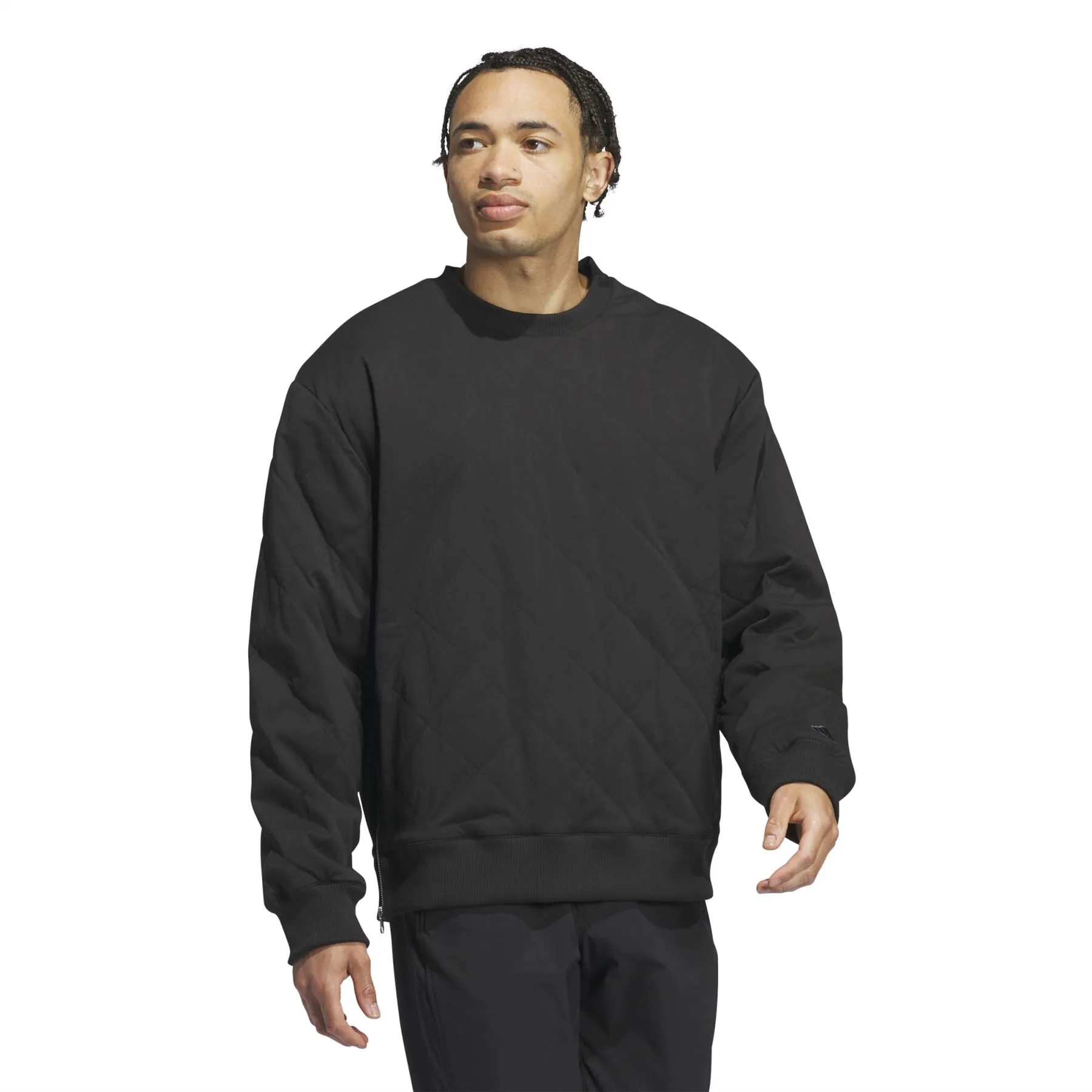 Go-To Quilted DWR Sweater Black - AW24