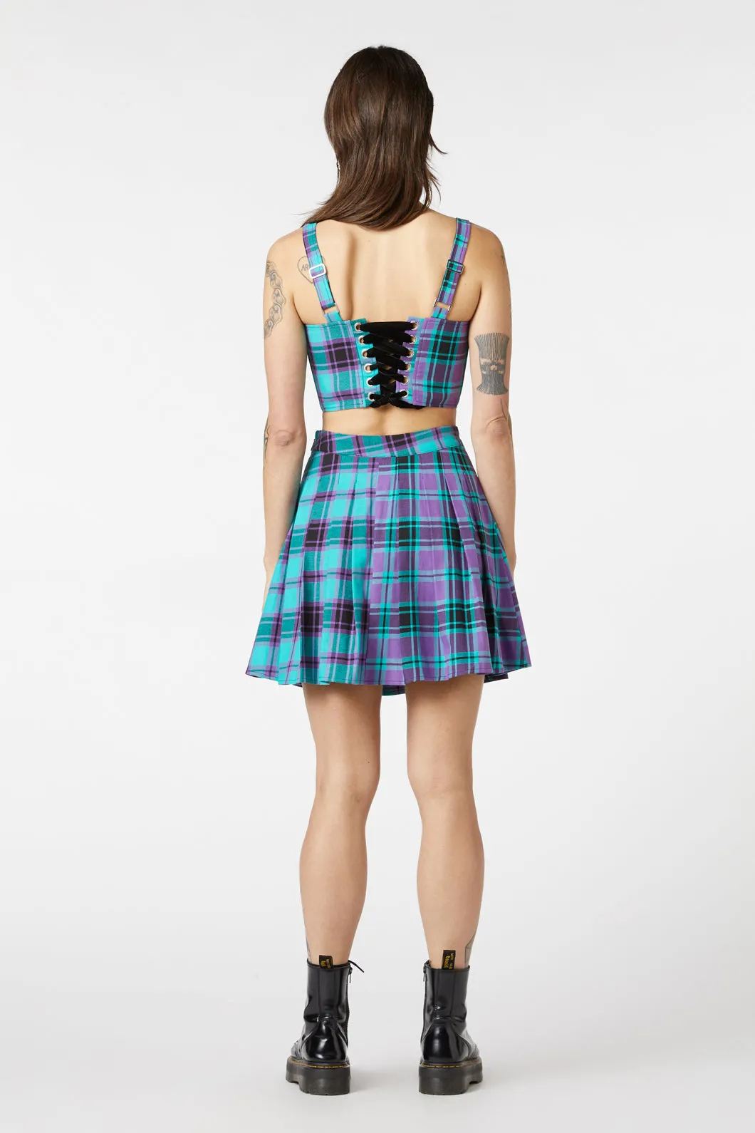 Grinning Tartan Pleated Skirt