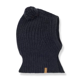 hat chunky knit balaclava - anthracite