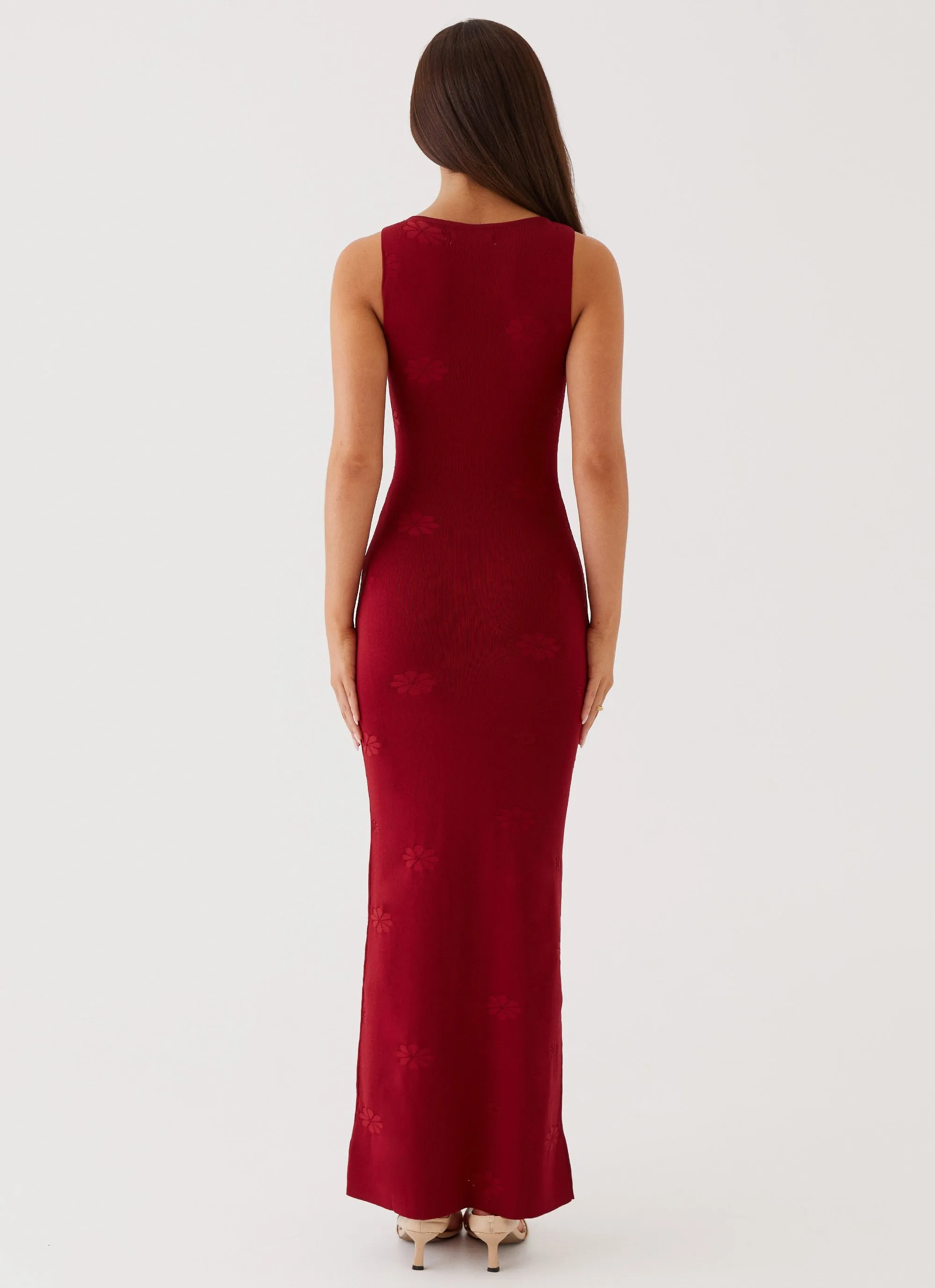 Holly Knit Maxi Dress - Red