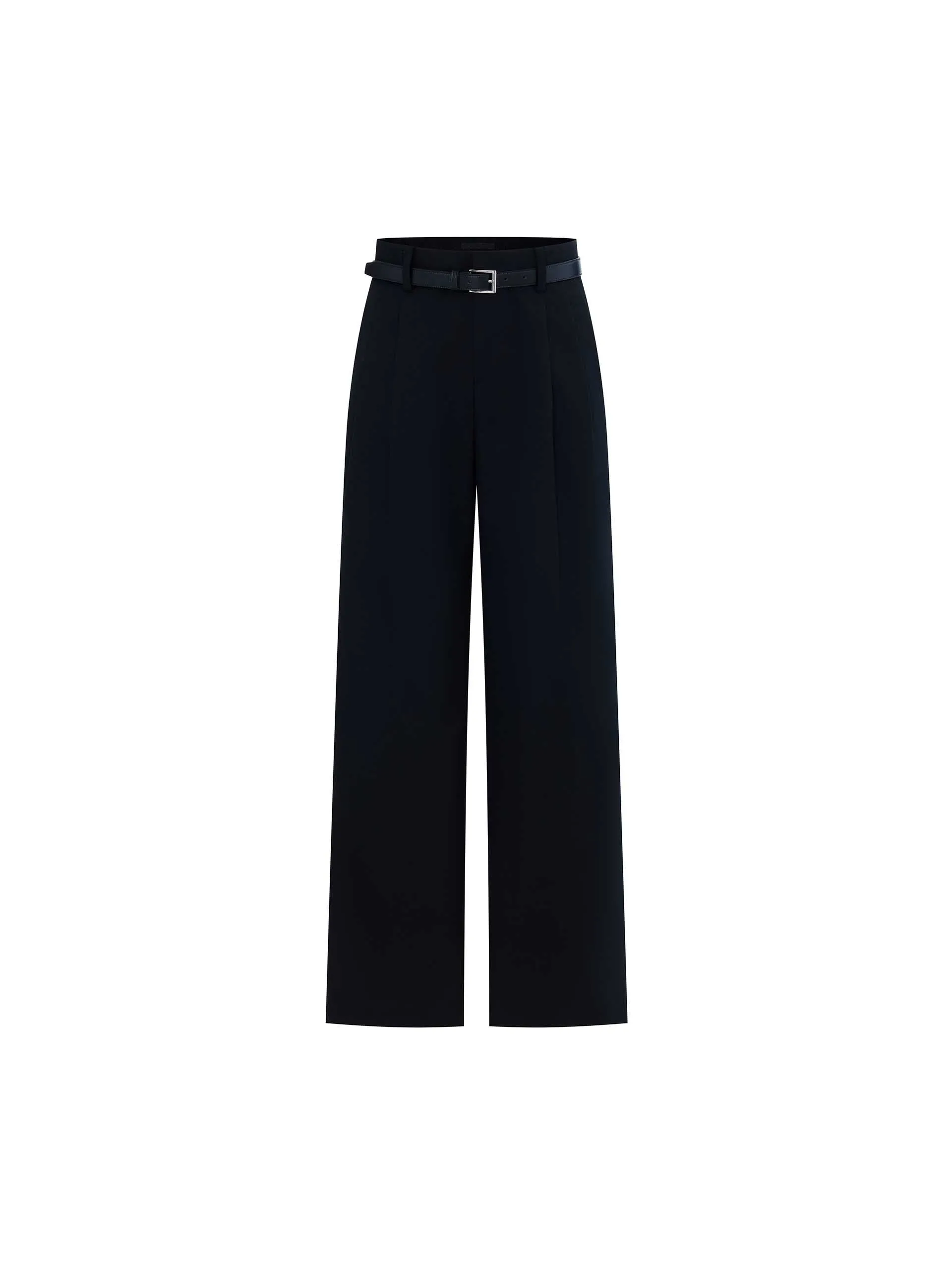 Include Belt Wool Blend Pants