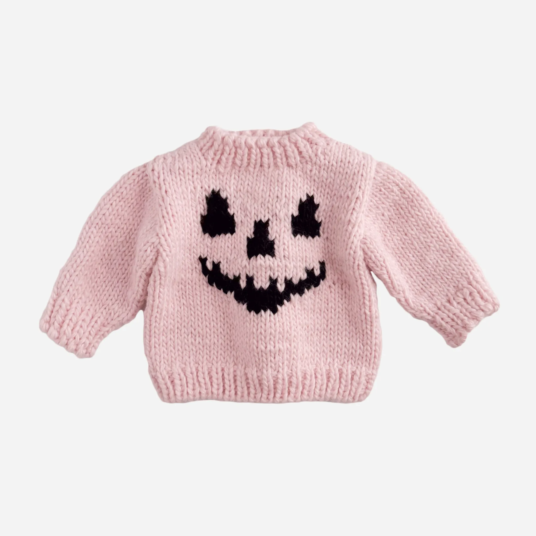 Jack-o-lantern Sweater, Baby Pink