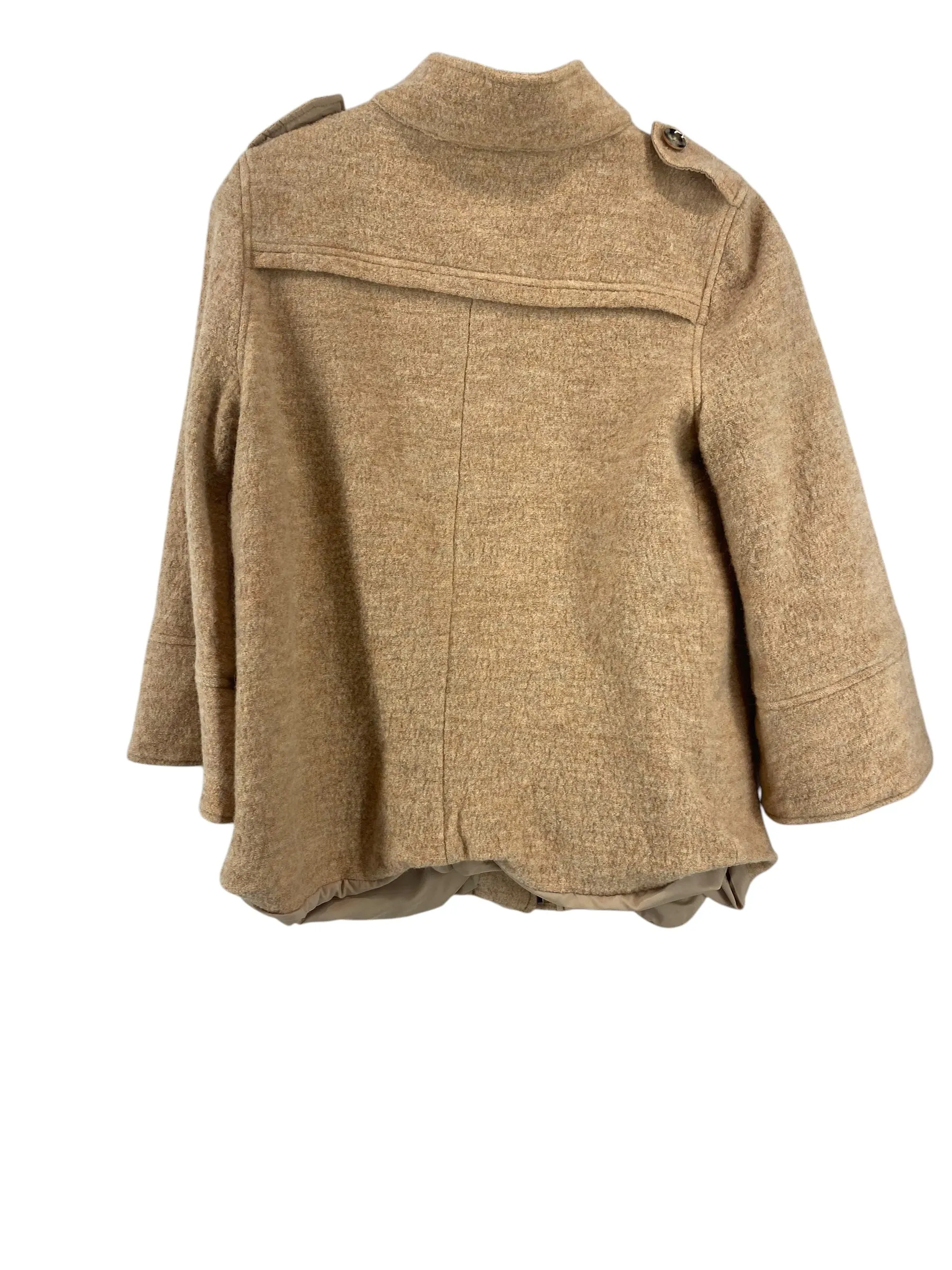 Jacket Fleece By Chicos In Beige, Size: S