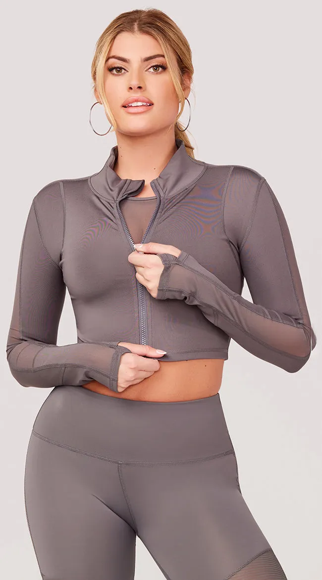 Just A Peek Cropped Active Jacket