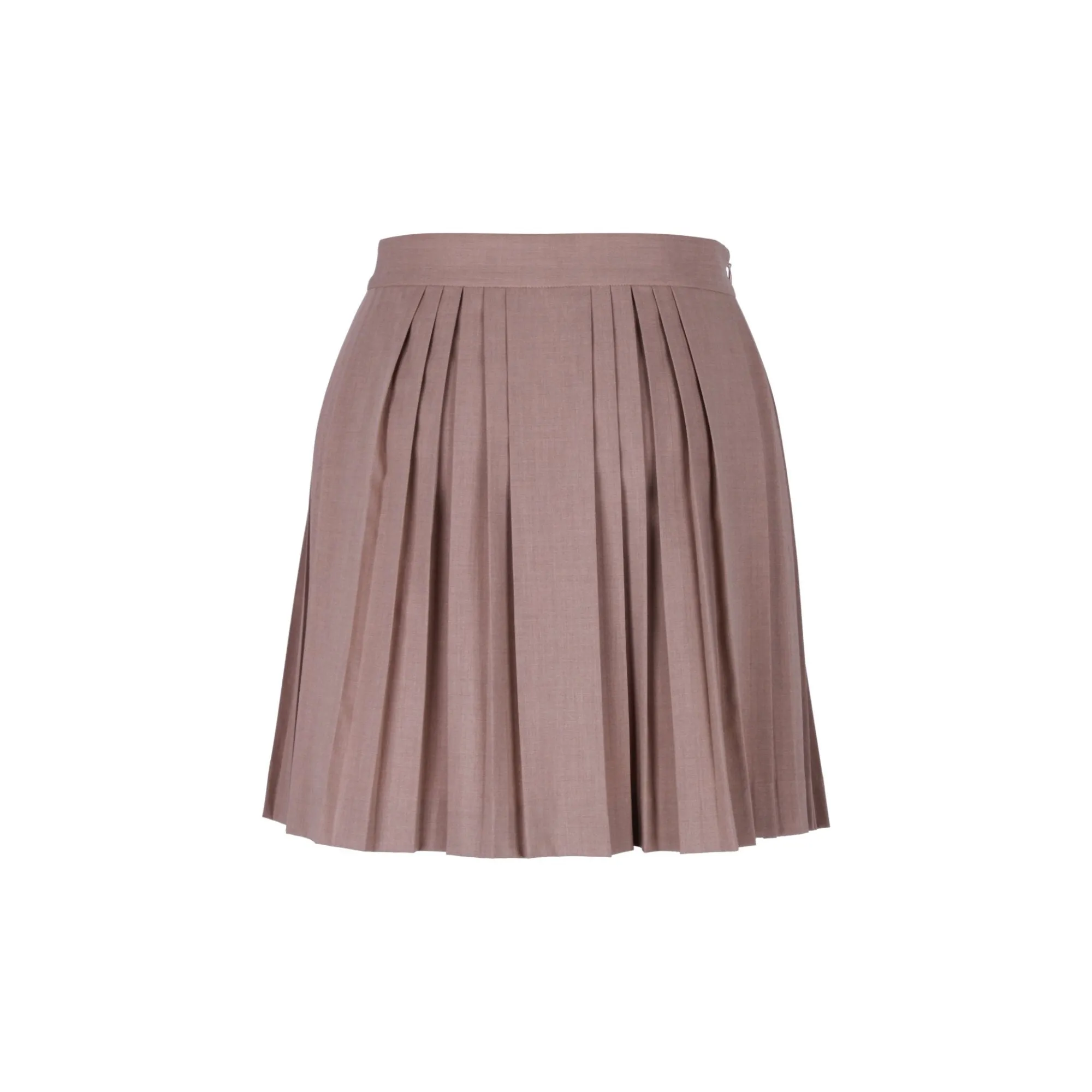 Khaki Small Twist-Lock Pleated Skirt