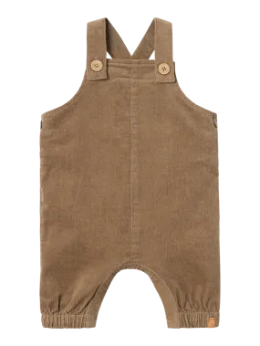 Lil' Atelier Baby OBERT CORD OVERALL - Sepia Tint