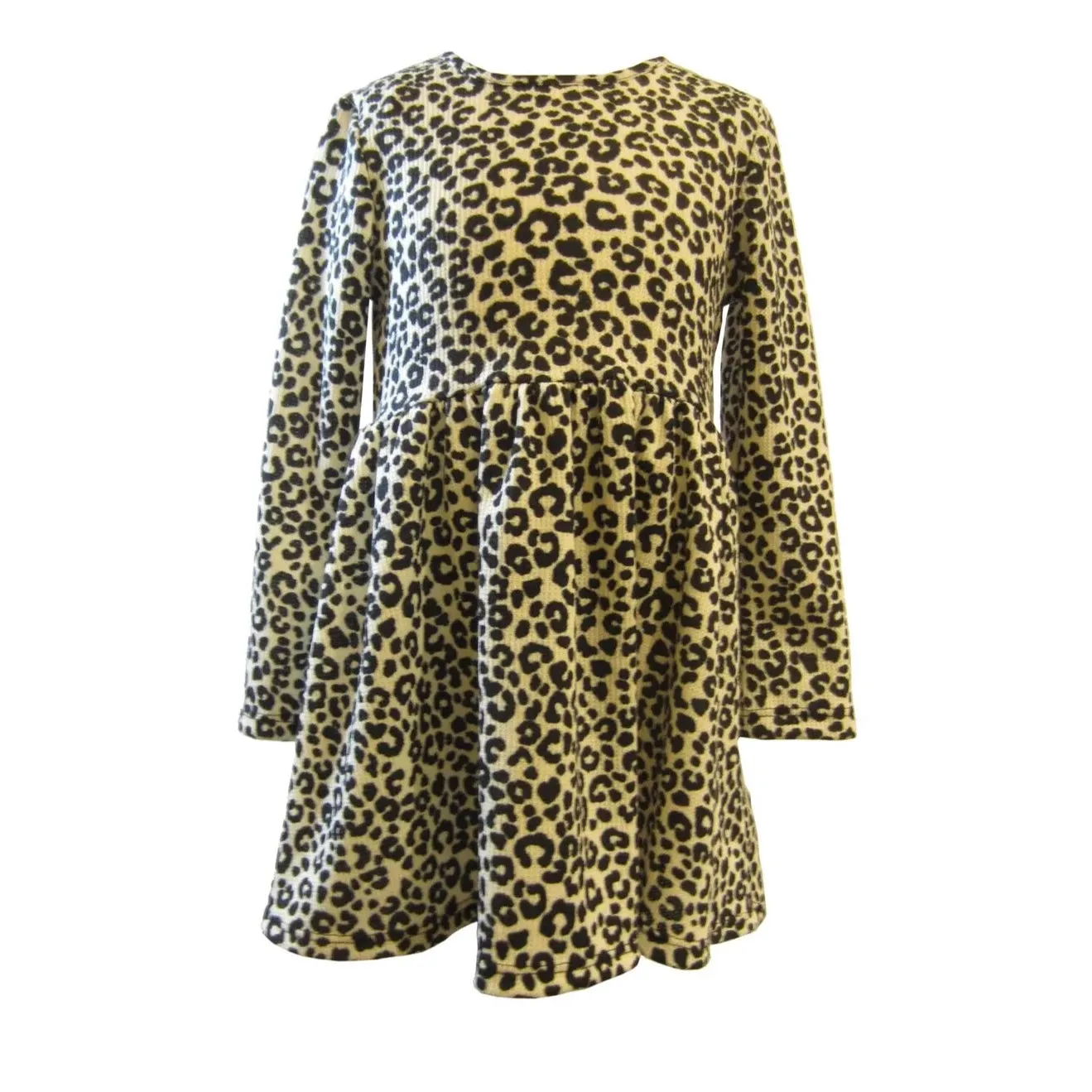 Little Mass Leopard Dress w/Ruffle Skirt