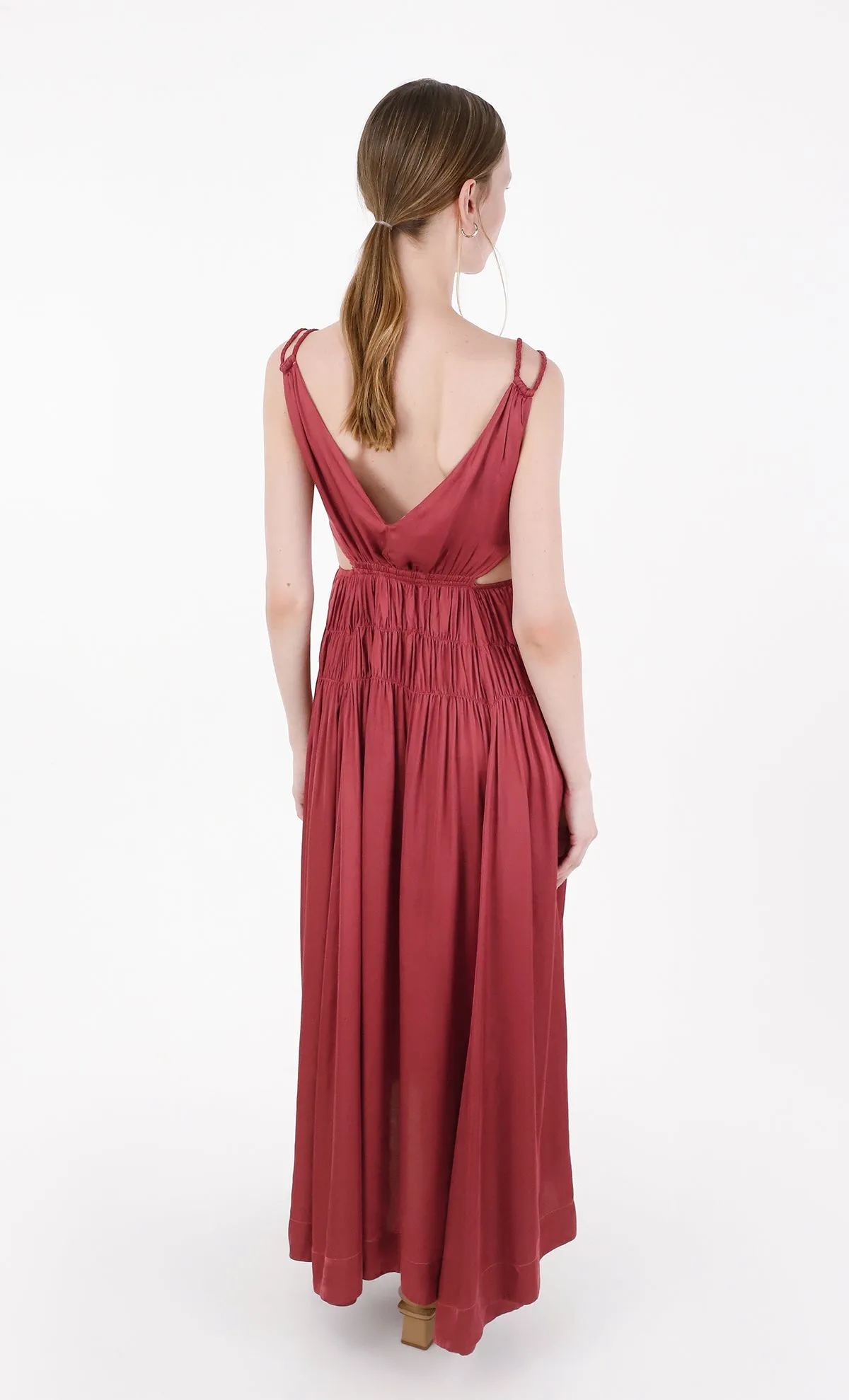 Lollo Long Dress in Red