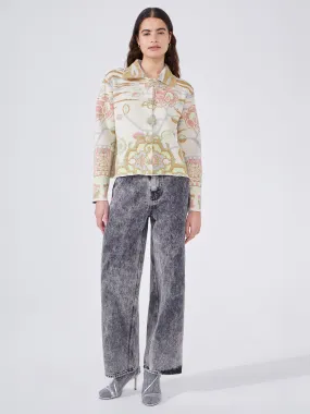 Lotus Carpet Cotton Jacquard Jacket Ecru