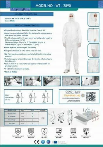 Medical Overall Gown Safety Disposable Coveralls Protective Suit Premium Costume