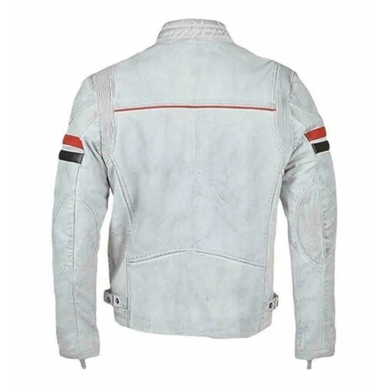 Mens Biker Cafe Leather Jacket