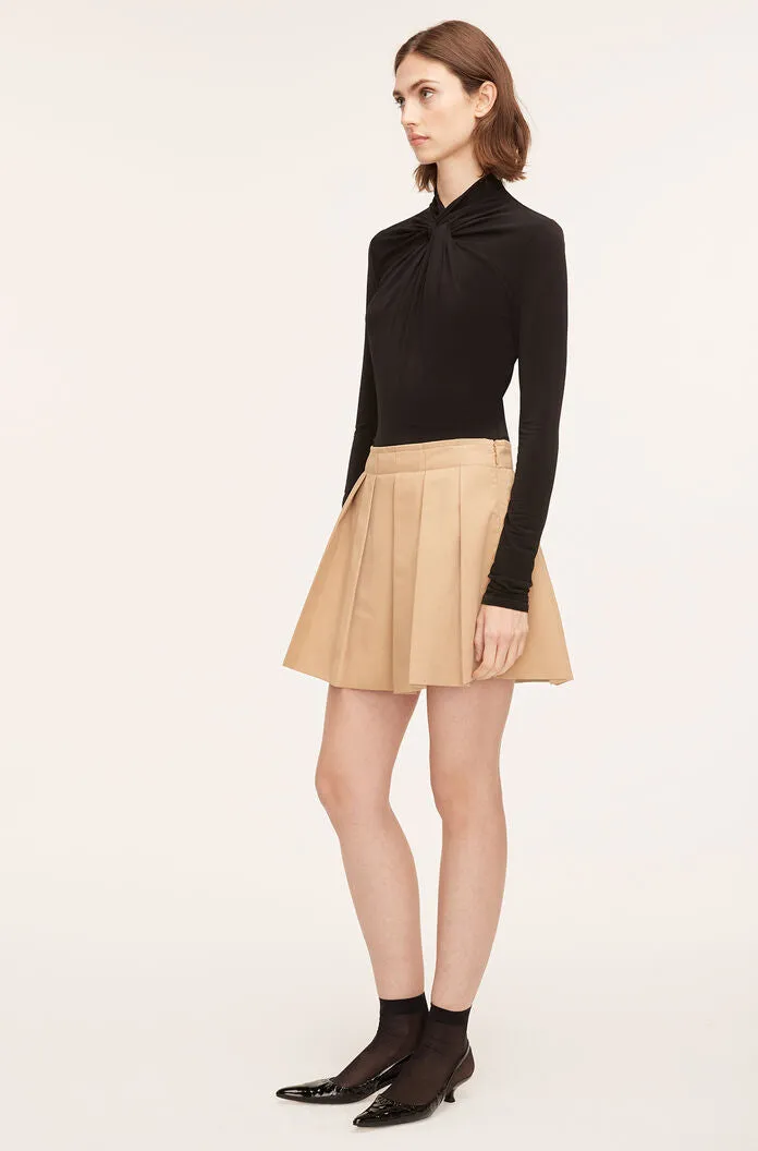 Military Cotton Mini Skirt