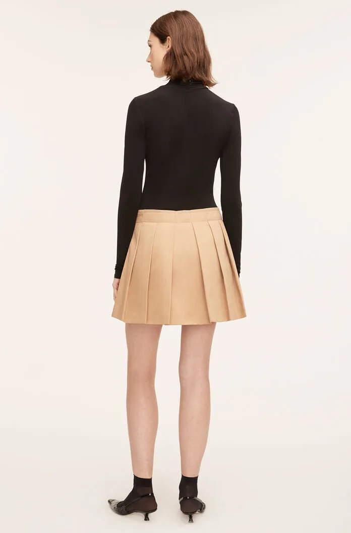 Military Cotton Mini Skirt