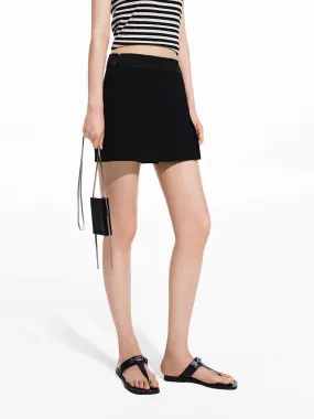 Mini Length Slit Skirt