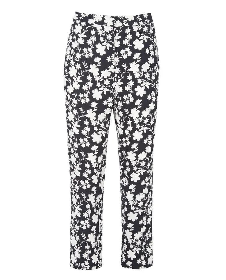 Mono Border Print Soft Trousers