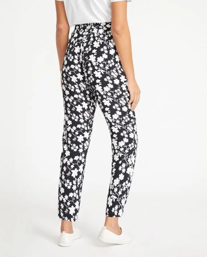 Mono Border Print Soft Trousers