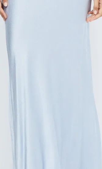 MOON DANCE V MAXI DRESS - DUSTY BLUE