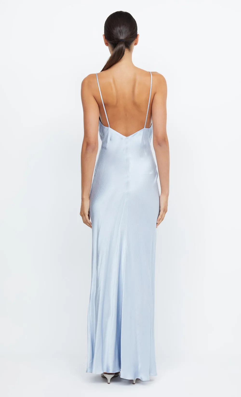 MOON DANCE V MAXI DRESS - DUSTY BLUE