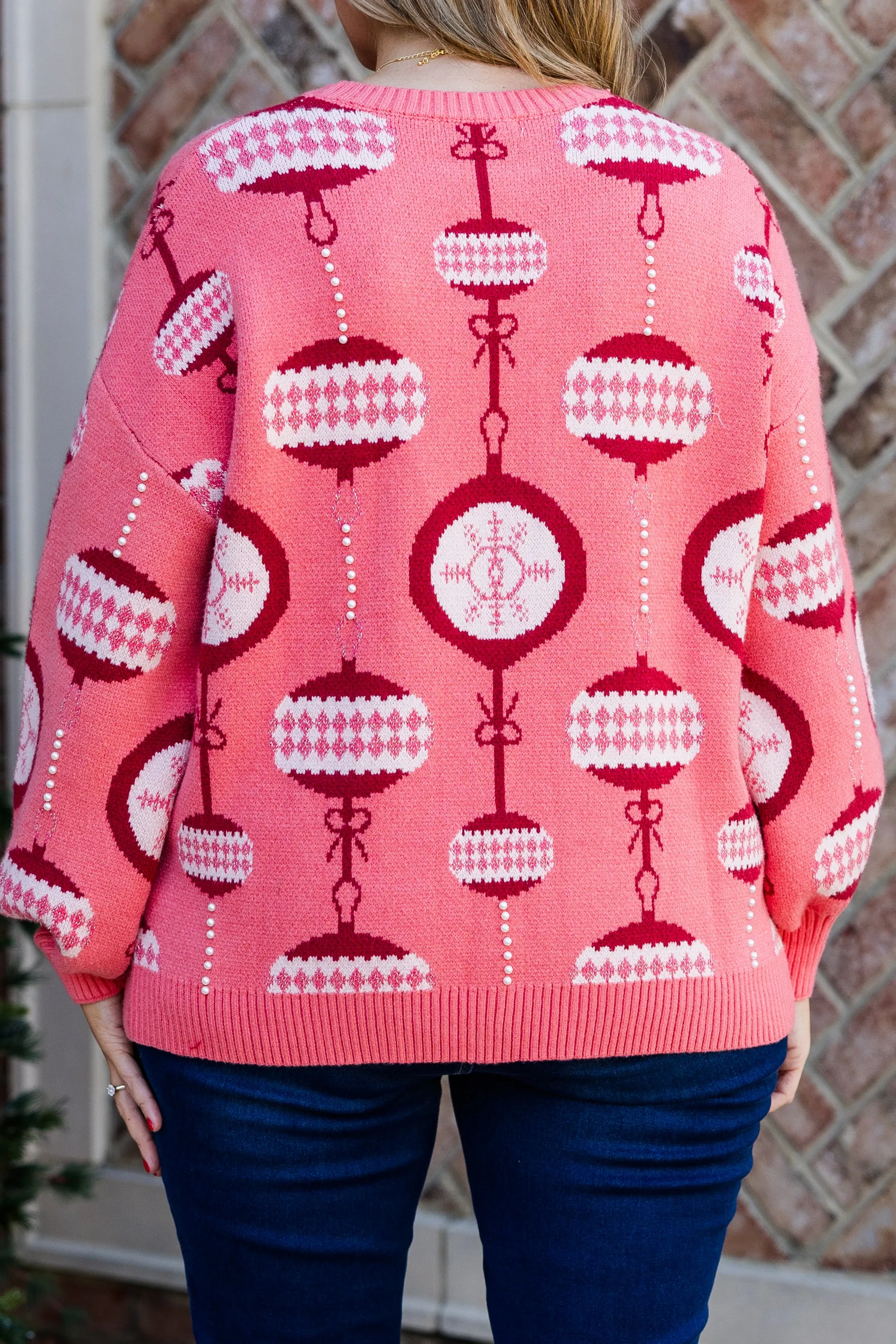 My Christmas Ornament Sweater, Pink