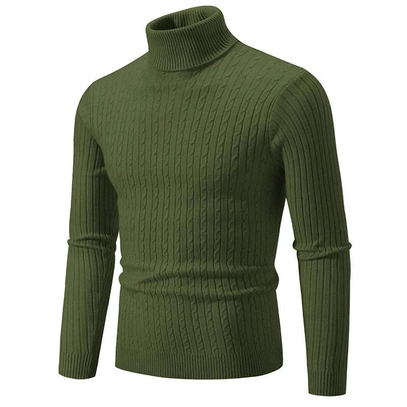 Neue Männer High Neck Pullover Casual Turtleneck Sweatwear Wolle Herren Winter Outdoor Tops