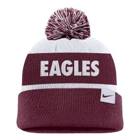 Nike Eagles Peak Strip Beanie - Maroon / White Stripe