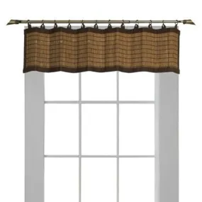 Open Box - 48"x12" Bamboo Window Valance Light Brown - Versailles Home Fashions