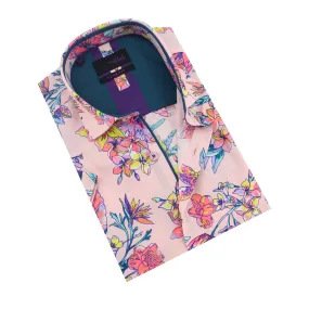 Pink Bird of Paradise Short Sleeve shirt